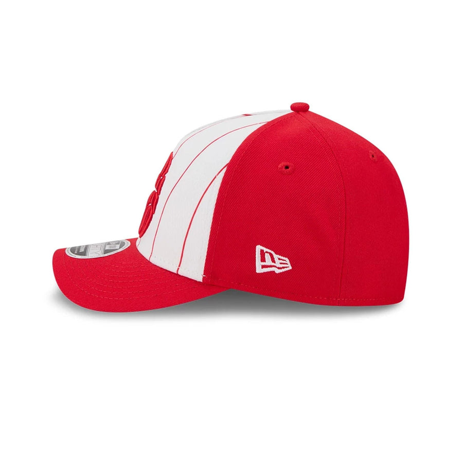 This is a Toronto Raptors NBA Tip Off 2025 Red 9FORTY M-Crown A-Frame Adjustable Cap 7