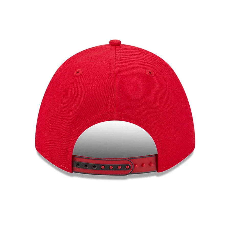 This is a Toronto Raptors NBA Tip Off 2025 Red 9FORTY M-Crown A-Frame Adjustable Cap 5