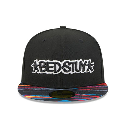 This is a Brooklyn Nets NBA City Edition Black 59FIFTY Fitted Cap 3