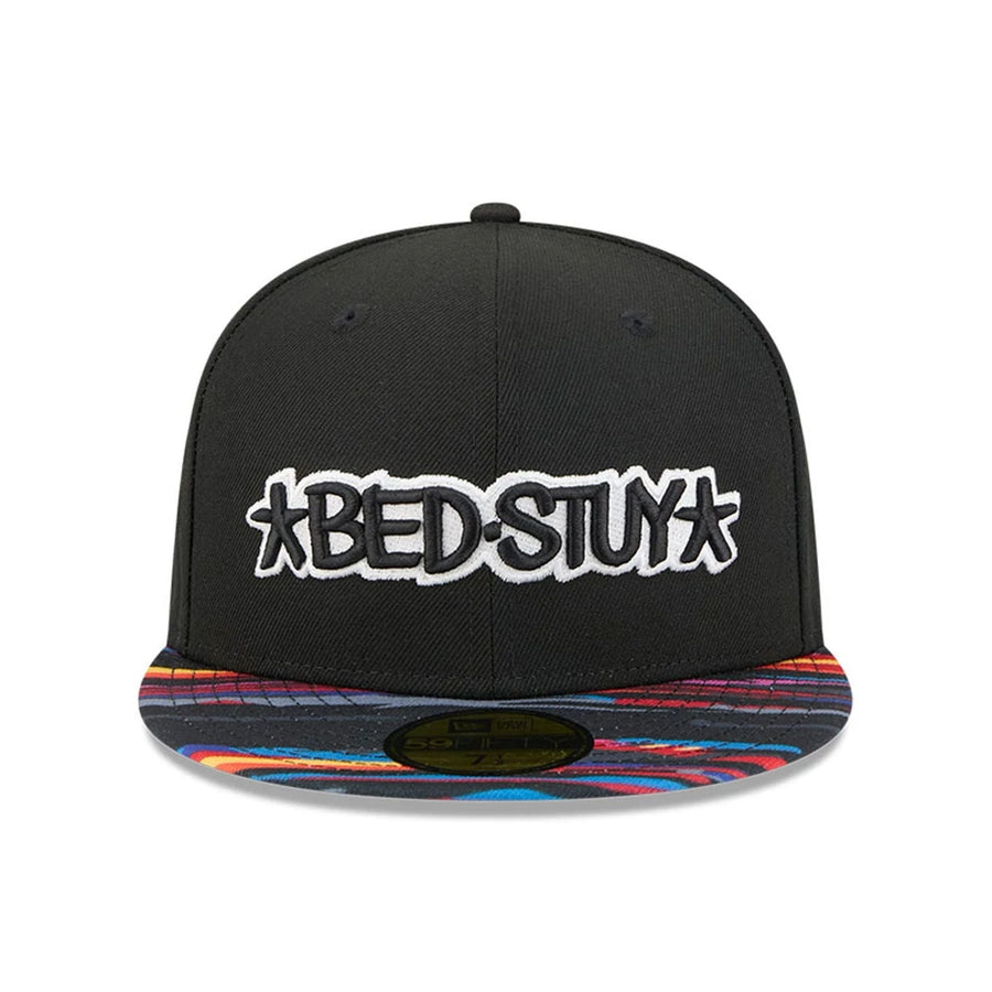 This is a Brooklyn Nets NBA City Edition Black 59FIFTY Fitted Cap 3