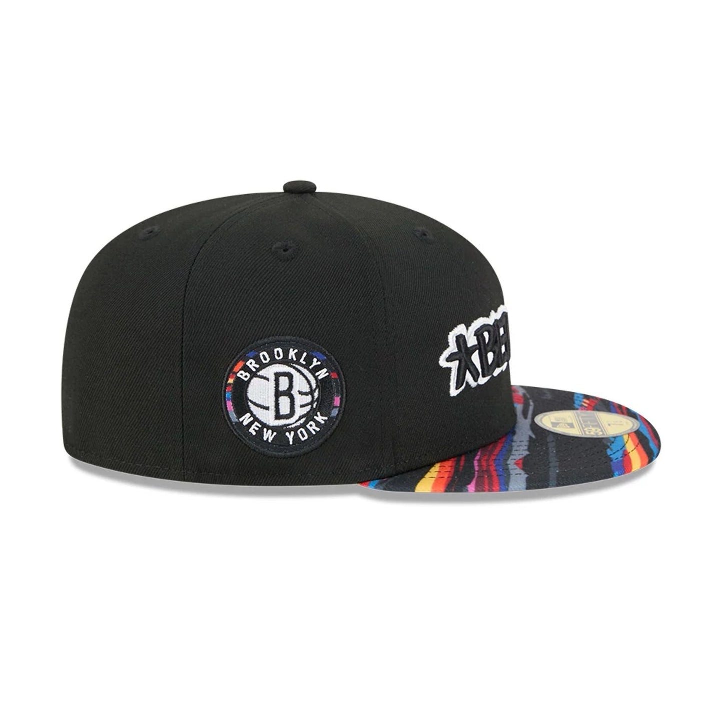 This is a Brooklyn Nets NBA City Edition Black 59FIFTY Fitted Cap 6