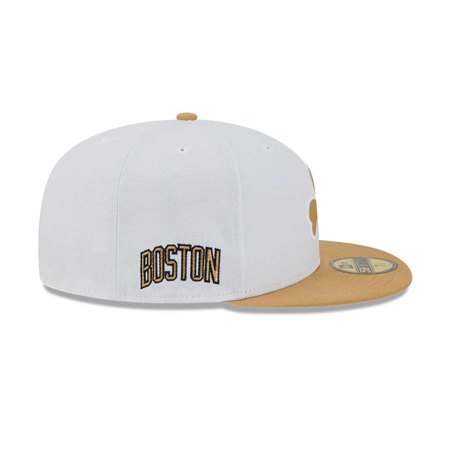 This is a Boston Celtics NBA City Edition White 59FIFTY Fitted Cap 6