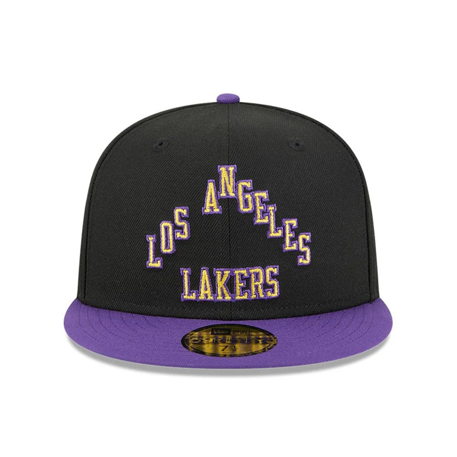 This is a LA Lakers NBA City Edition Purple 59FIFTY Fitted Cap 3