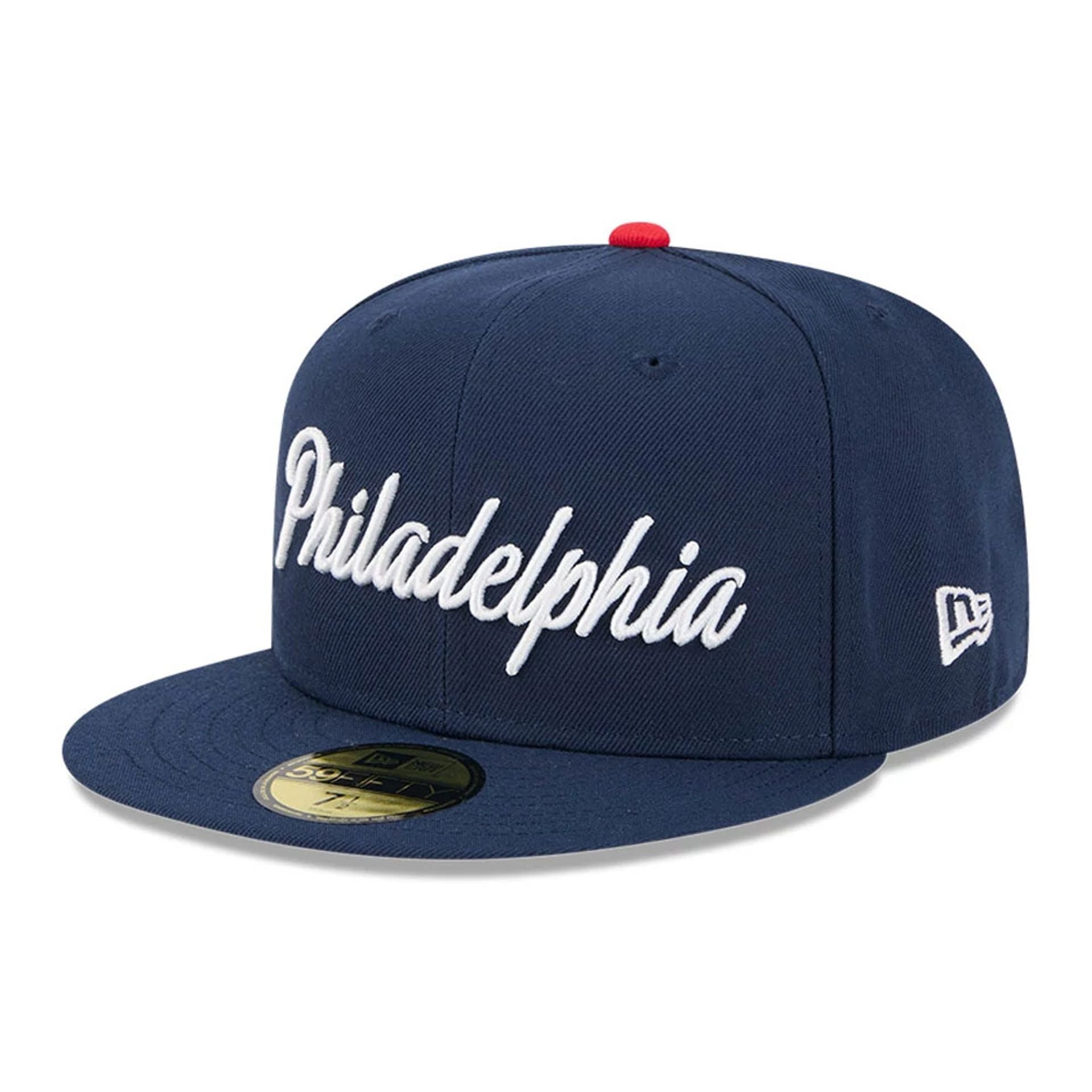 This is a Philadelphia 76ers NBA City Edition Blue 59FIFTY Fitted Cap 4