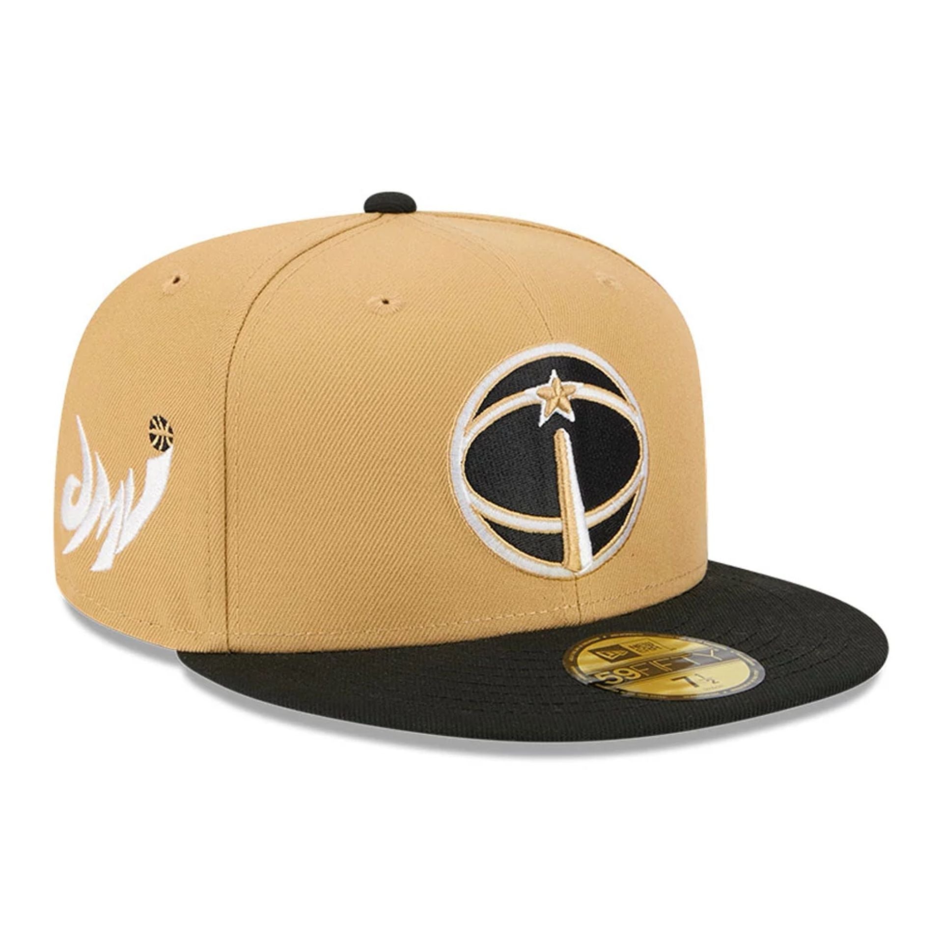 This is a Washington Wizards NBA City Edition Beige 59FIFTY Fitted Cap 1