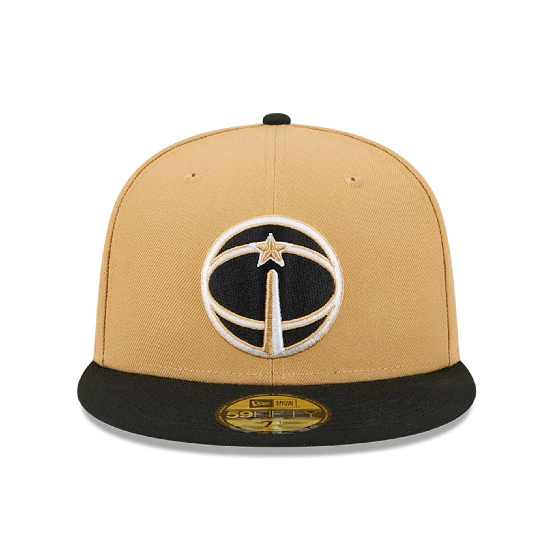 This is a Washington Wizards NBA City Edition Beige 59FIFTY Fitted Cap 4
