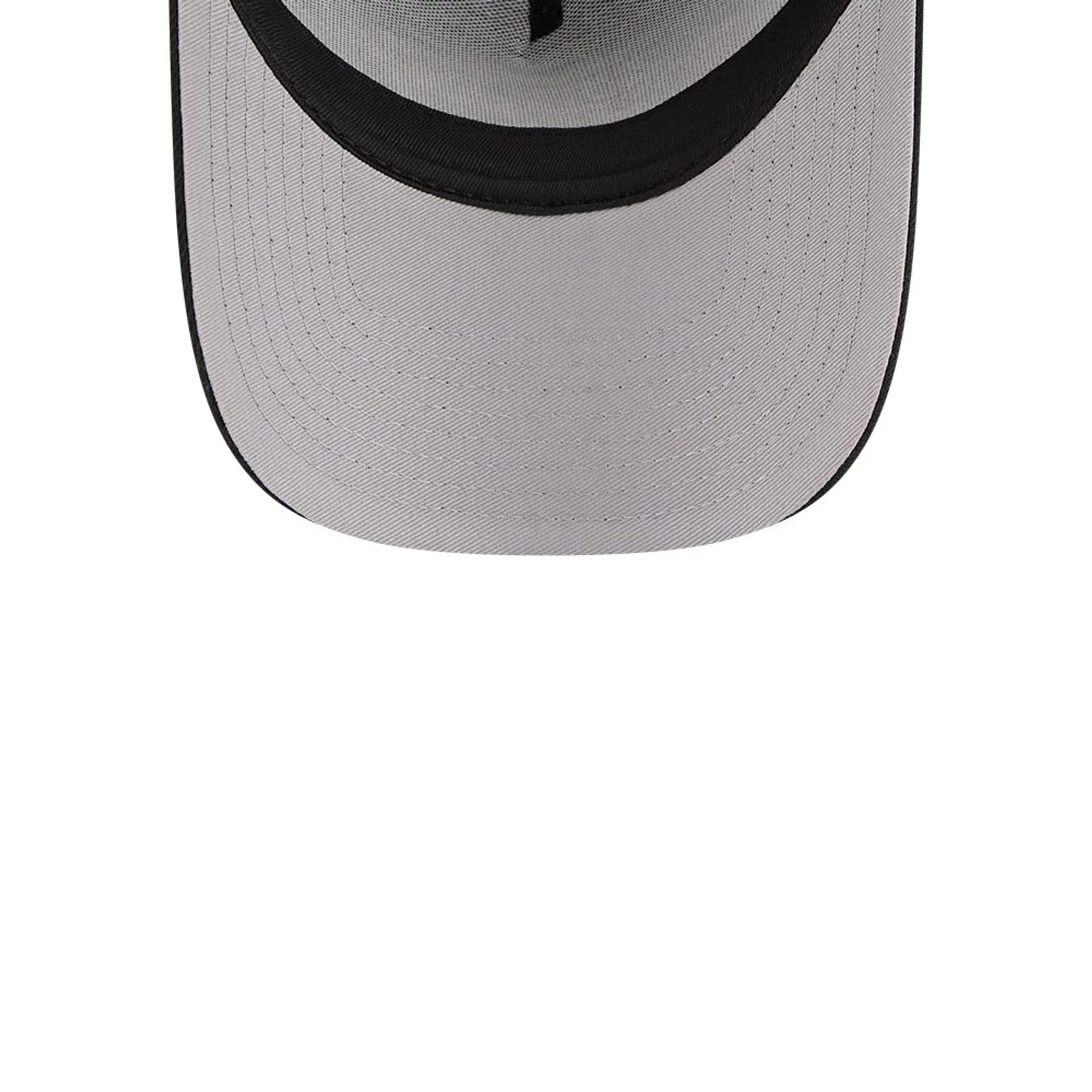 This is a Chicago Bulls NBA City Edition Black 9FORTY A-Frame Trucker Adjustable Cap 2