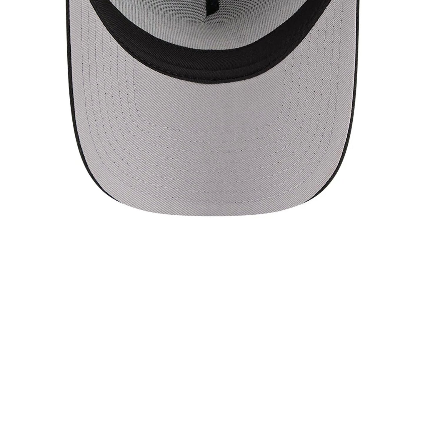 This is a Chicago Bulls NBA City Edition Black 9FORTY A-Frame Trucker Adjustable Cap 2