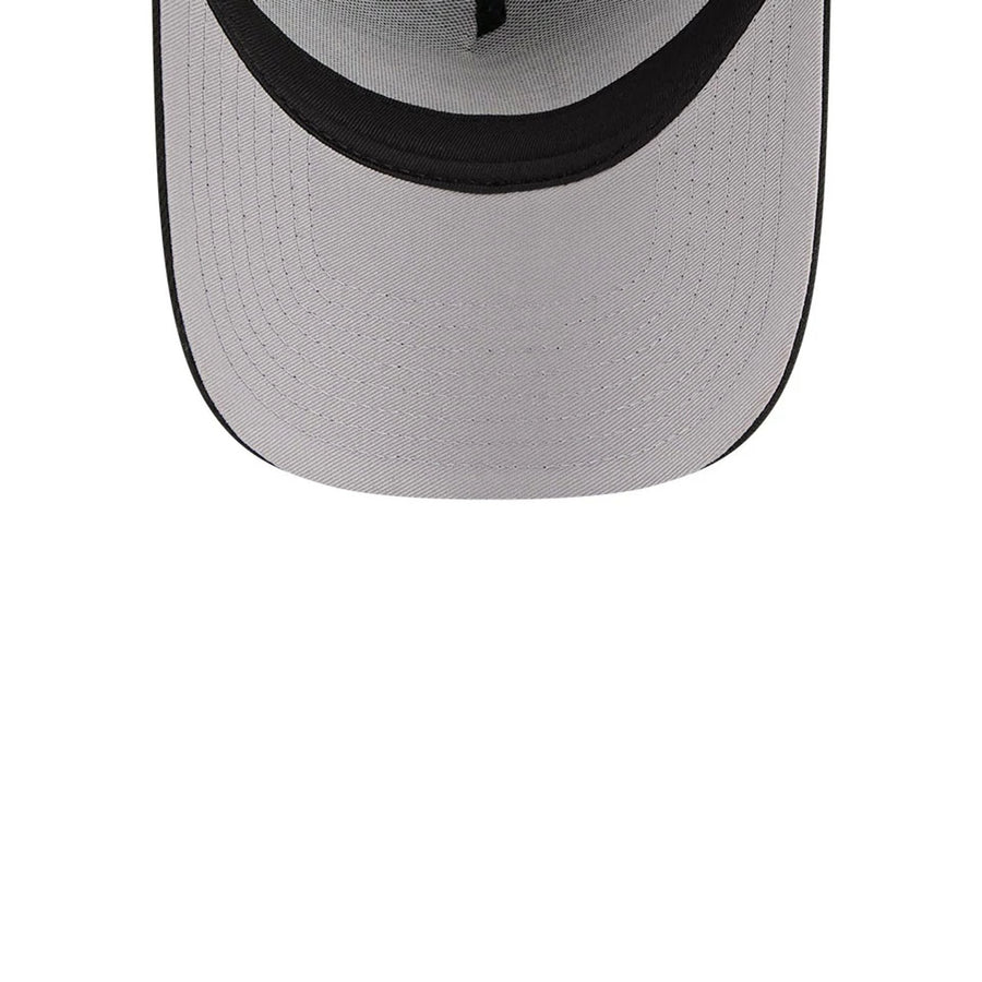 This is a Chicago Bulls NBA City Edition Black 9FORTY A-Frame Trucker Adjustable Cap 2