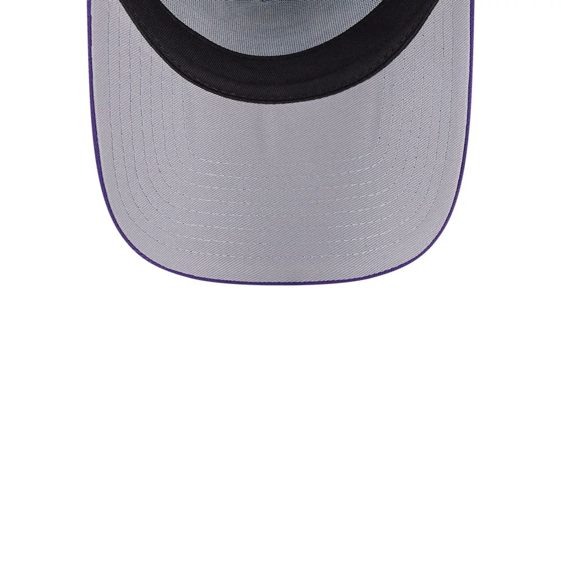 This is a LA Lakers NBA City Edition Purple 9FORTY A-Frame Trucker Adjustable Cap 2