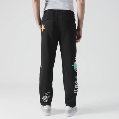 The Male model is wearing New York Yankees MLB x Uptown Threads Black Joggers  2