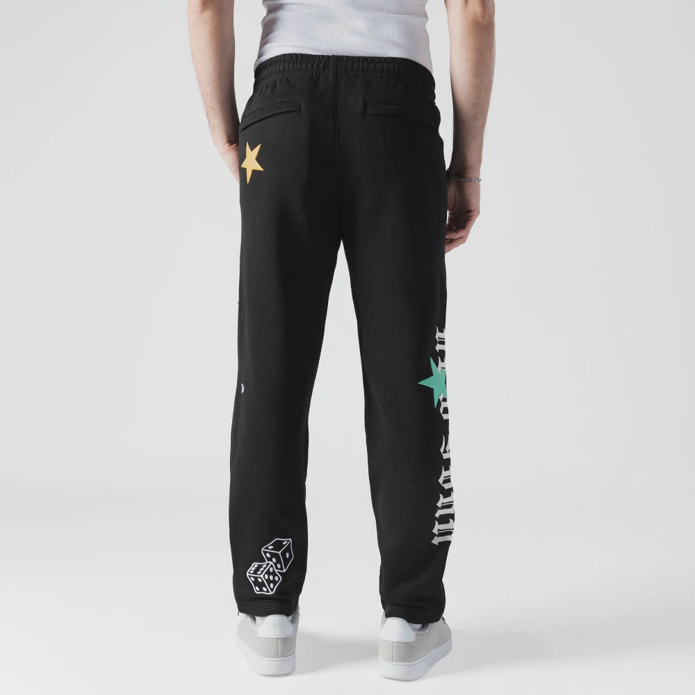 The Male model is wearing New York Yankees MLB x Uptown Threads Black Joggers 2