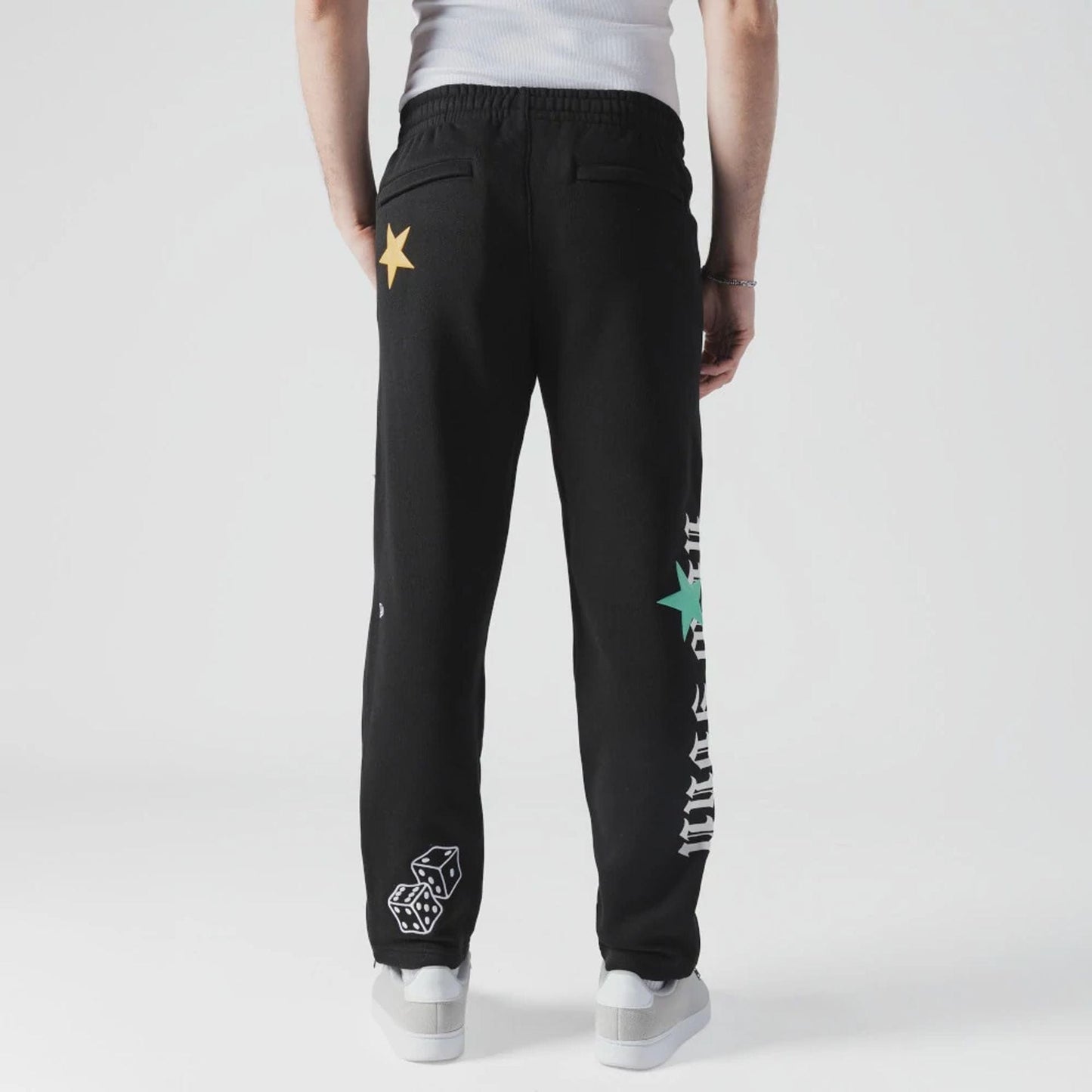 The Male model is wearing New York Yankees MLB x Uptown Threads Black Joggers  2
