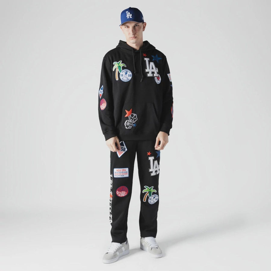 The Male model is wearing LA Dodgers MLB x Uptown Threads Black Joggers  4