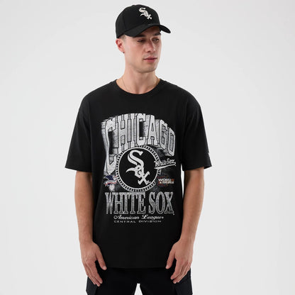 The Male model is wearing Chicago White Sox MLB Sport Classic Black T-Shirt  1