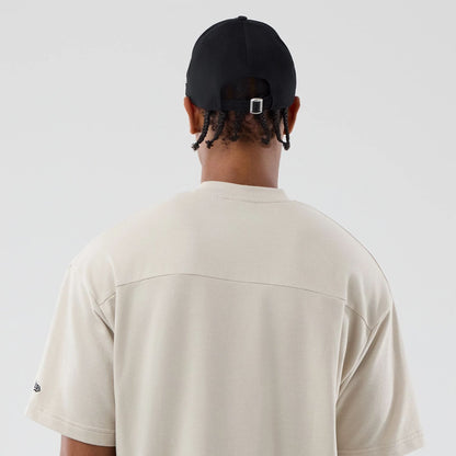 The Male model is wearing New York Giants NFL Throwback Prep Light Beige T-Shirt 7