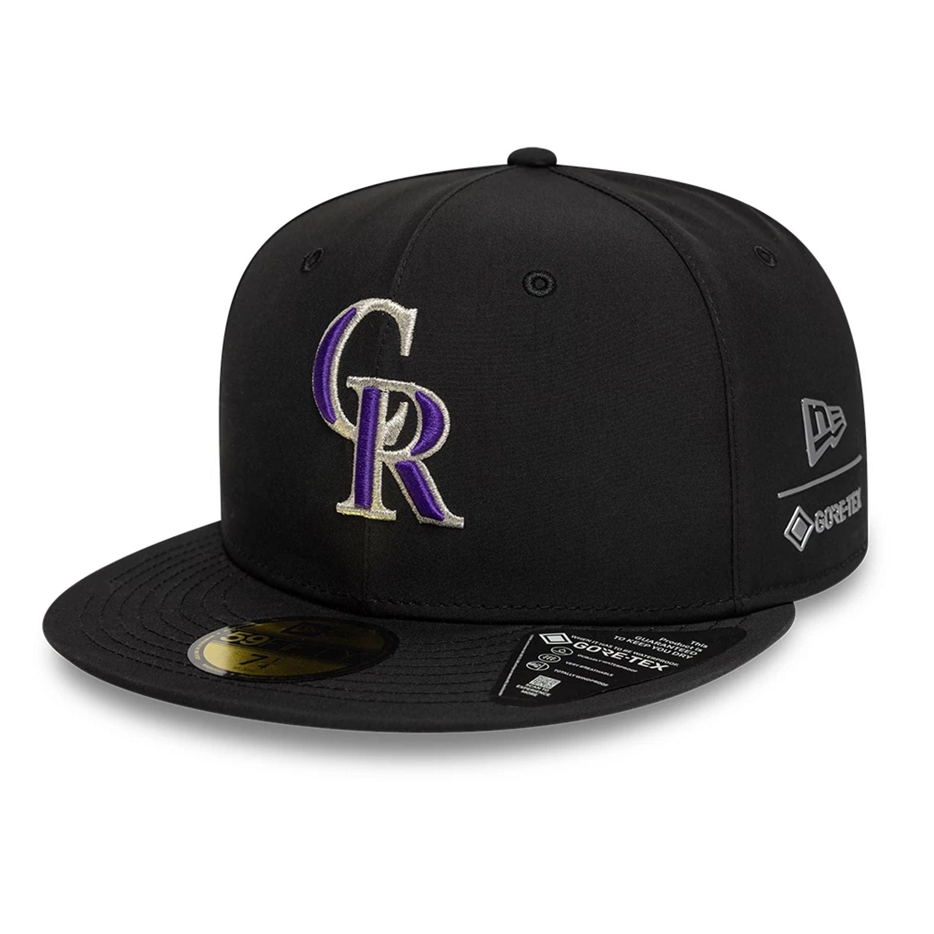This is a Colorado Rockies MLB Gore-Tex Black 59FIFTY Fitted Cap 1