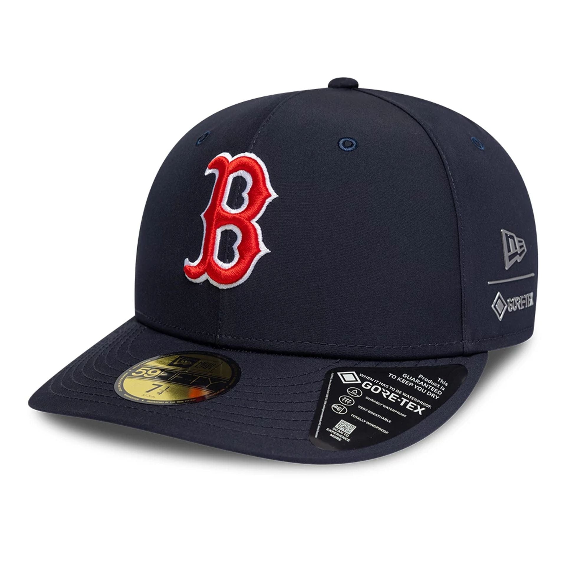 This is a Boston Red Sox MLB Gore-Tex Navy 59FIFTY Fitted Cap 1