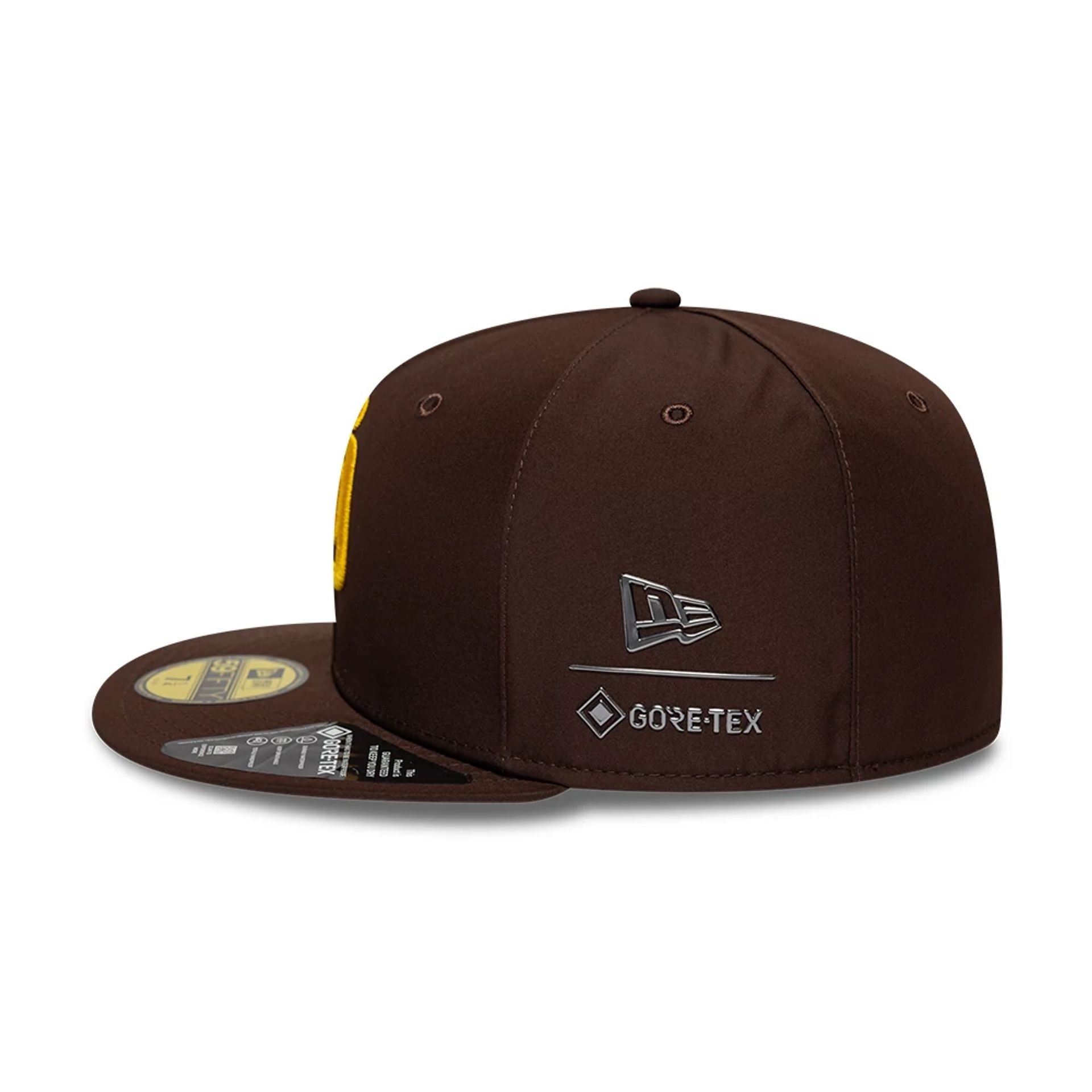 This is a San Diego Padres MLB Gore-Tex Dark Brown 59FIFTY Fitted Cap 5