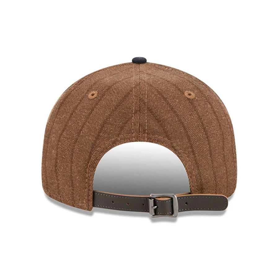 This is a Seattle Mariners Three Looms x MLB Wool Pinstripe Navy Retro Crown 9FIFTY Adjustable Cap 3