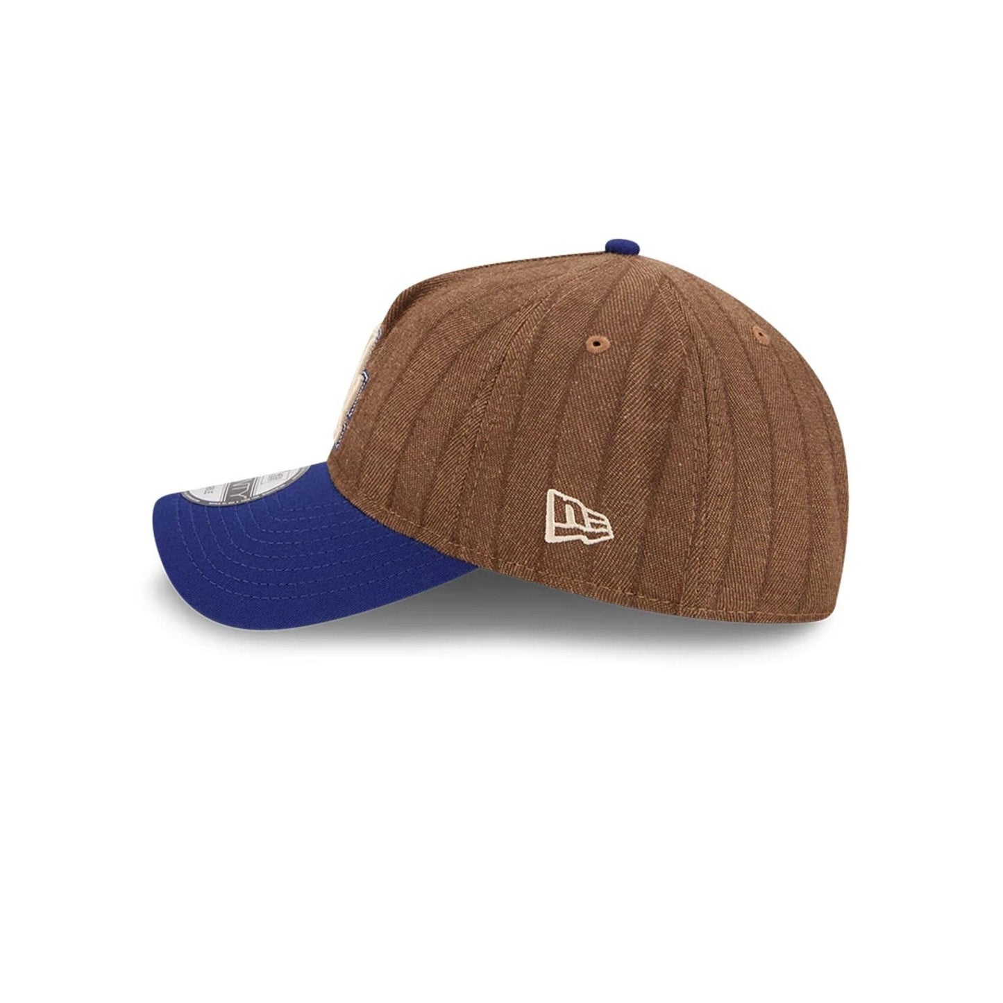 This is a LA Dodgers Three Looms x MLB Wool Pinstripe Dark Blue 9TWENTY A-Frame Adjustable Cap 7