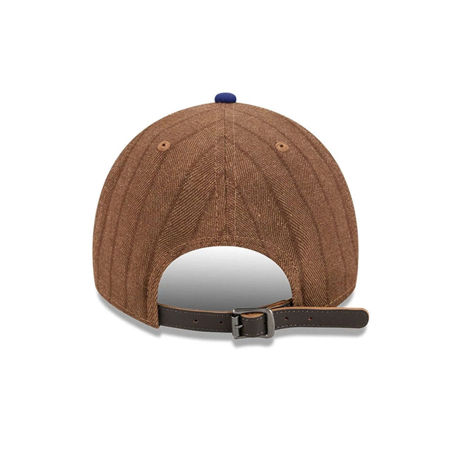This is a LA Dodgers Three Looms x MLB Wool Pinstripe Dark Blue 9TWENTY A-Frame Adjustable Cap 5