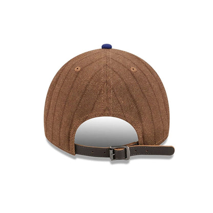 This is a LA Dodgers Three Looms x MLB Wool Pinstripe Dark Blue 9TWENTY A-Frame Adjustable Cap 5
