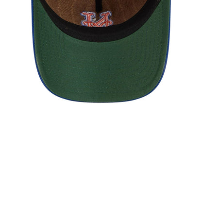 This is a New York Mets Three Looms x MLB Wool Pinstripe Blue 9TWENTY A-Frame Adjustable Cap 2