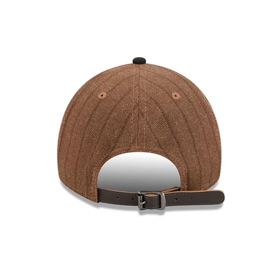 This is a Chicago White Sox Three Looms x MLB Wool Pinstripe Black 9TWENTY A-Frame Adjustable Cap 3