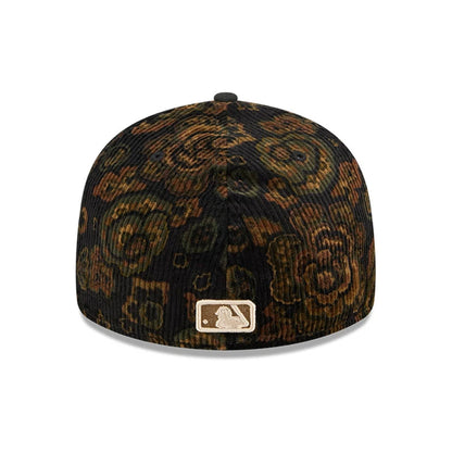This is a Detroit Tigers Three Looms x MLB Floral Cord Black Low Profile 59FIFTY Fitted Cap 7