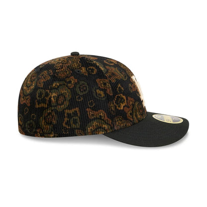 This is a LA Dodgers Three Looms x MLB Floral Cord Black Low Profile 59FIFTY Fitted Cap 6