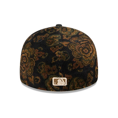 This is a Boston Red Sox Three Looms x MLB Floral Cord Black Low Profile 59FIFTY Fitted Cap 7