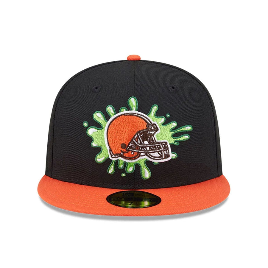 Pictured is this Cleveland Browns NFL x Nickelodeon black 59FIFTY Fitted cap. 3