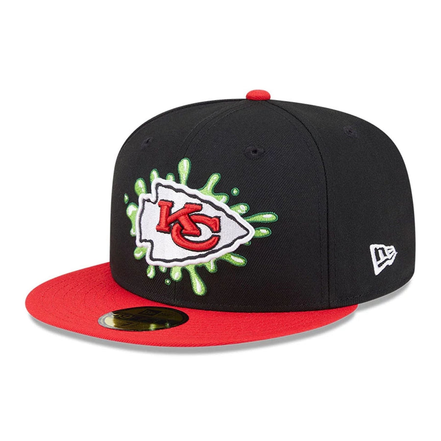 Pictured is this Kansas City Chiefs NFL x Nickelodeon black 59FIFTY Fitted cap. 1