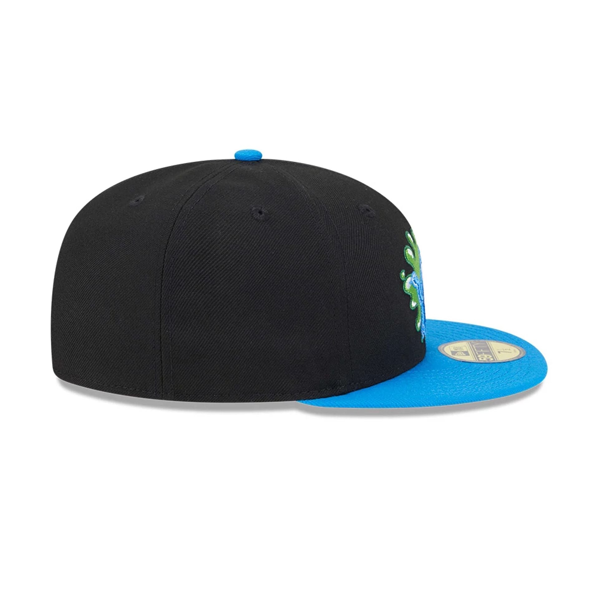 Pictured is this Detroit Lions NFL x Nickelodeon black 59FIFTY Fitted cap. 6