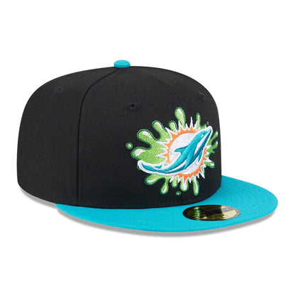 Pictured is this Miami Dolphins NFL x Nickelodeon black 59FIFTY Fitted cap. 4