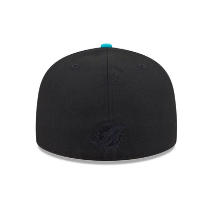 Pictured is this Miami Dolphins NFL x Nickelodeon black 59FIFTY Fitted cap. 5