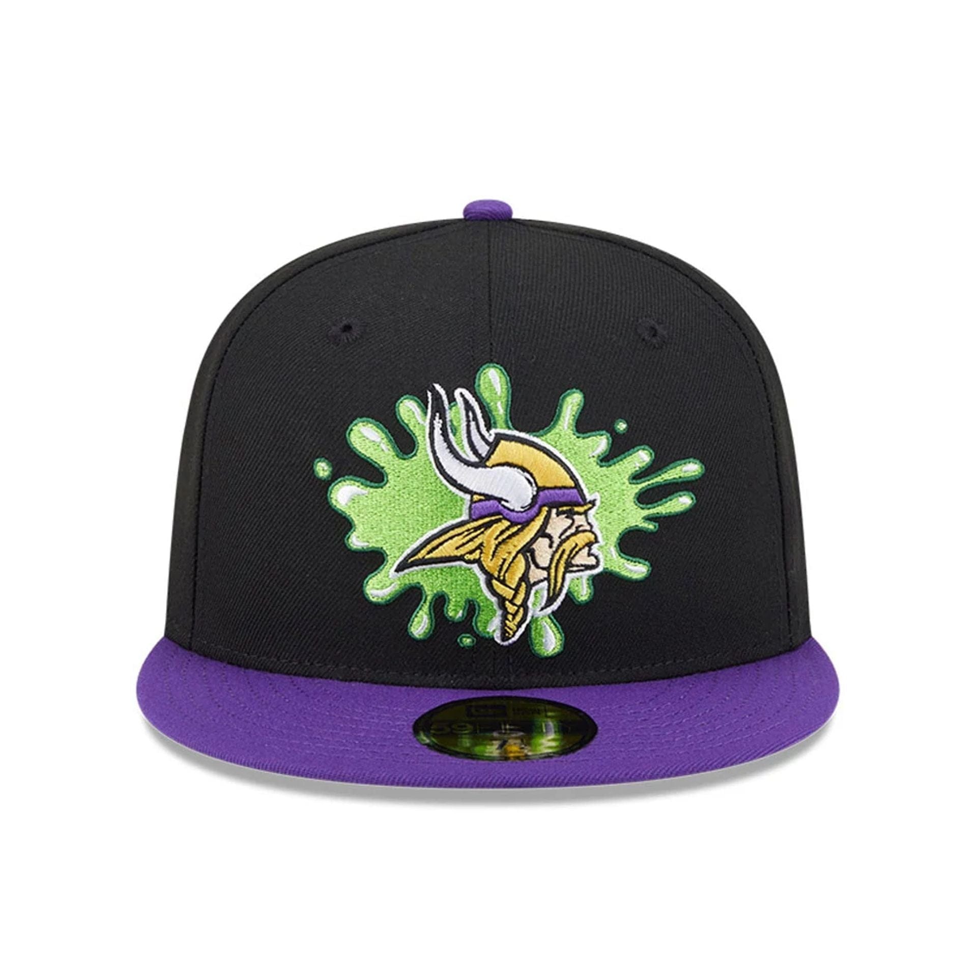 Pictured is this Minnesota Vikings NFL x Nickelodeon black 59FIFTY Fitted cap. 3