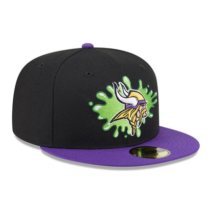 Pictured is this Minnesota Vikings NFL x Nickelodeon black 59FIFTY Fitted cap. 4