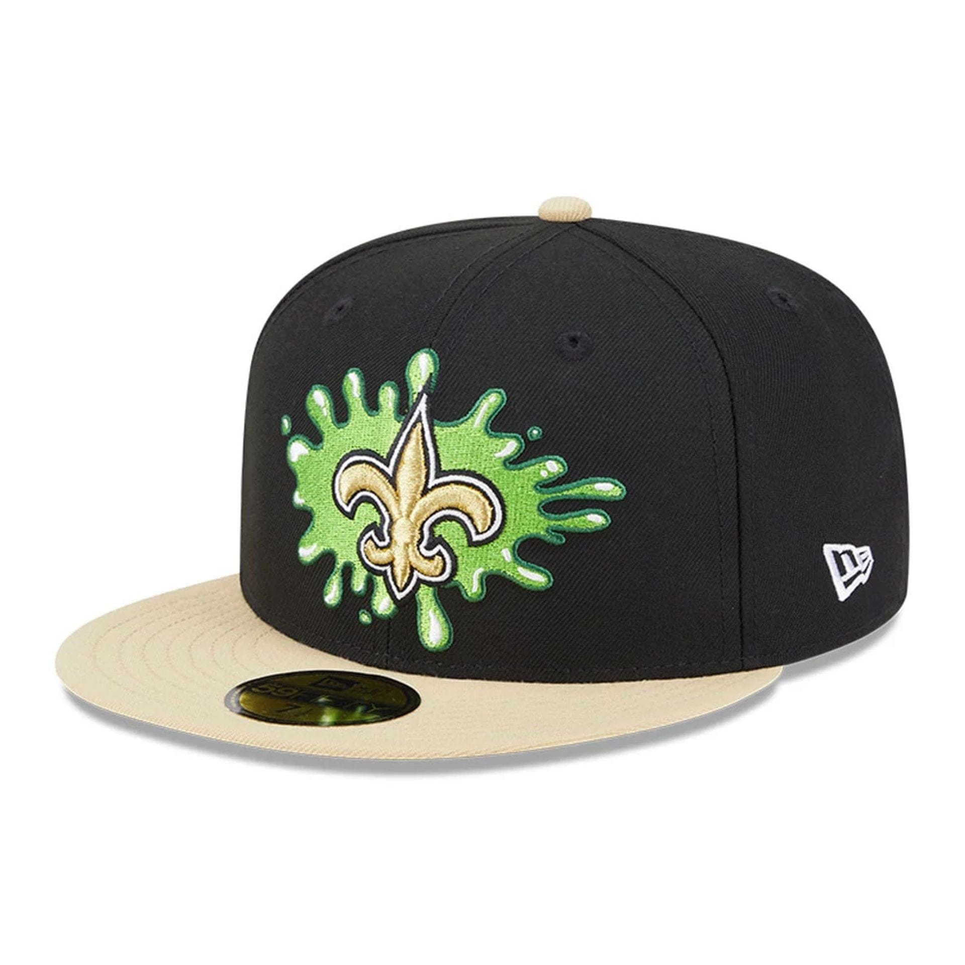 Pictured is this New Orleans Saints NFL x Nickelodeon black 59FIFTY Fitted cap. 1
