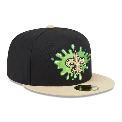 Pictured is this New Orleans Saints NFL x Nickelodeon black 59FIFTY Fitted cap. 4