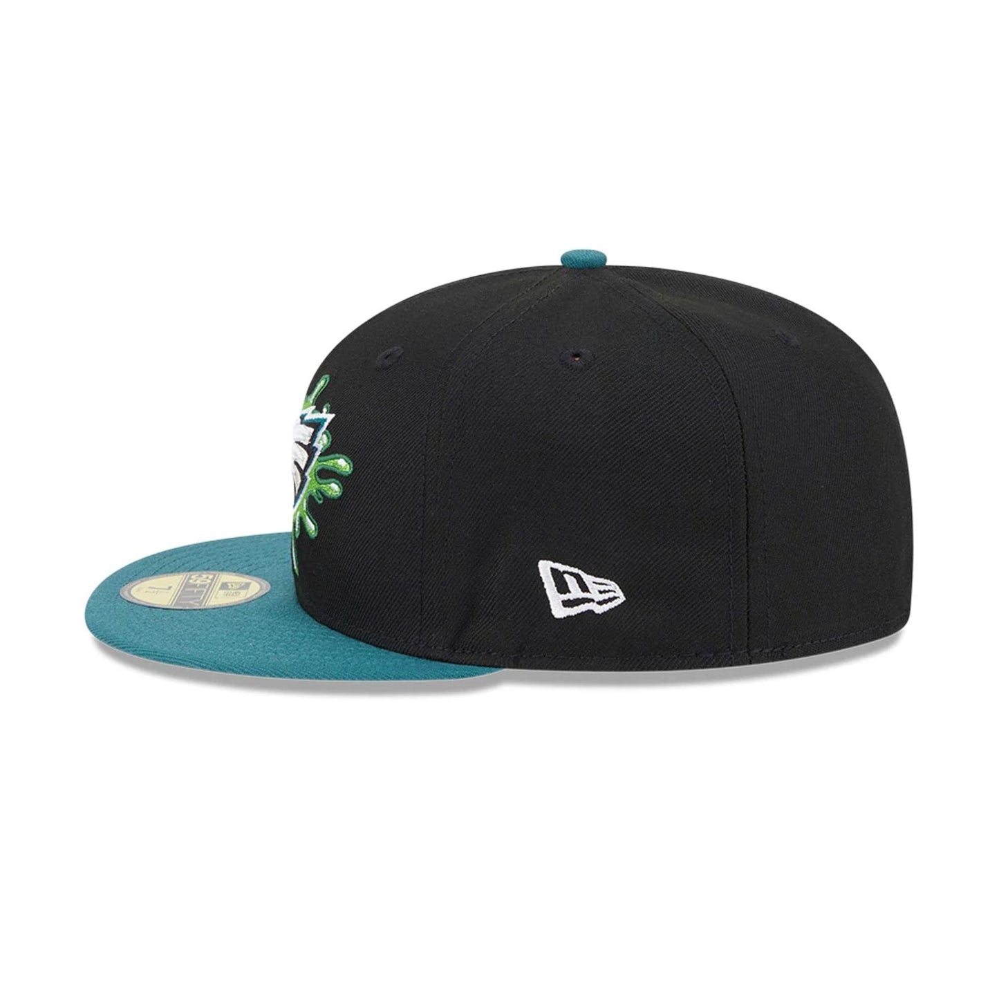 Pictured is this Philadelphia Eagles NFL x Nickelodeon black 59FIFTY Fitted cap. 6