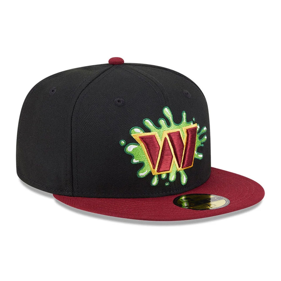Pictured is this Washington Commanders NFL x Nickelodeon black 59FIFTY Fitted cap. 4