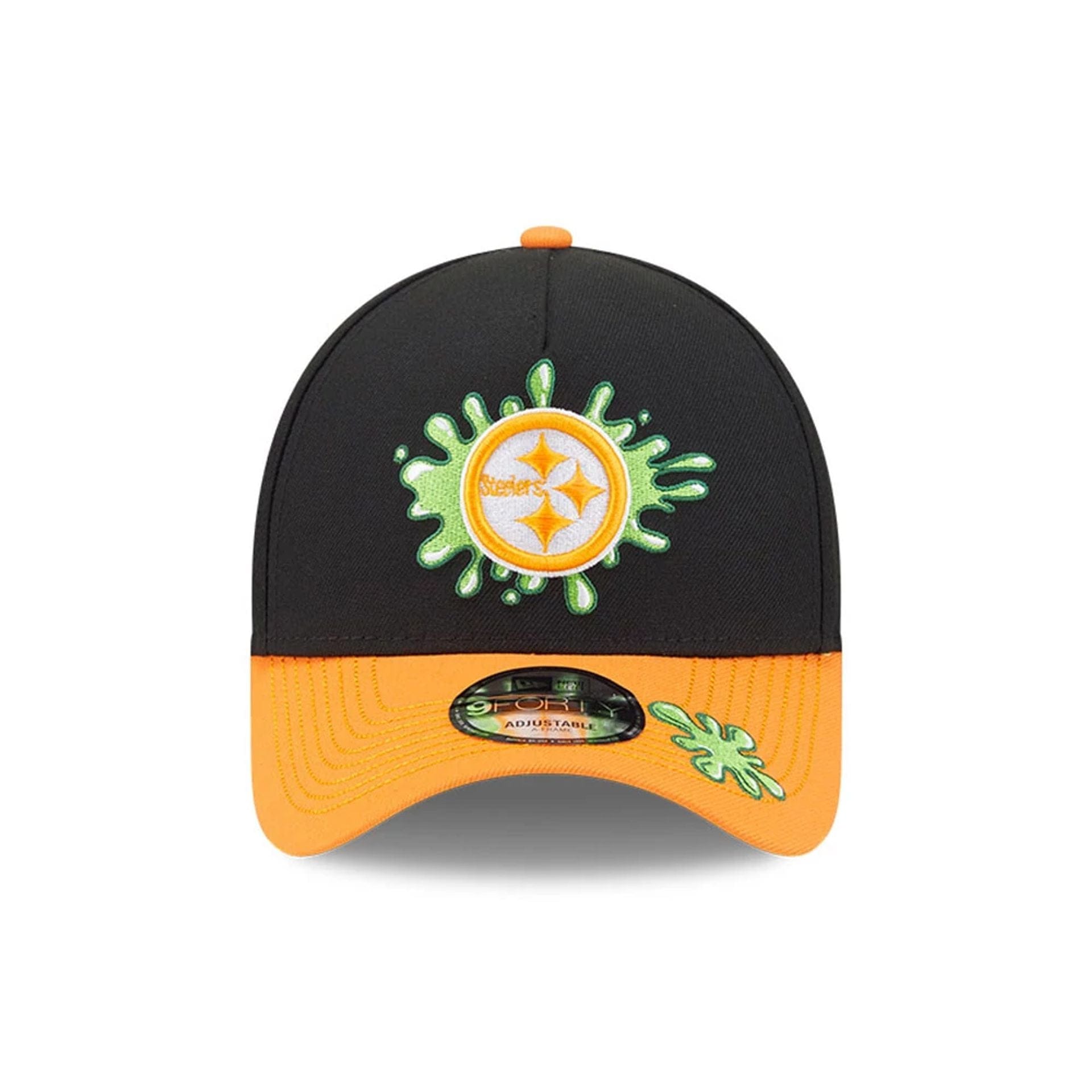 Pictured is this Pittsburgh Steelers NFL x Nickelodeon black 9FORTY A-Frame cap. 3