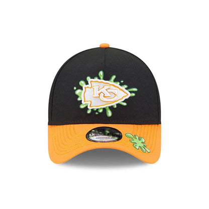 Pictured is this Kansas City Chiefs NFL x Nickelodeon black 9FORTY A-Frame cap. 3