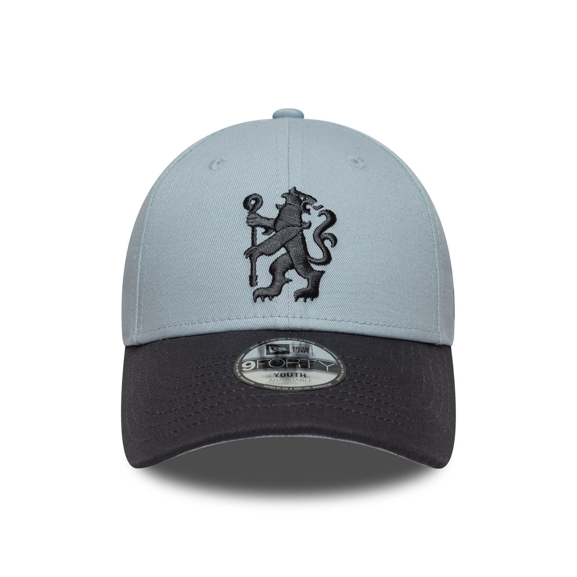 Pictured is this Youth Core Chelsea FC Lion Crest 9FORTY in blue. 2