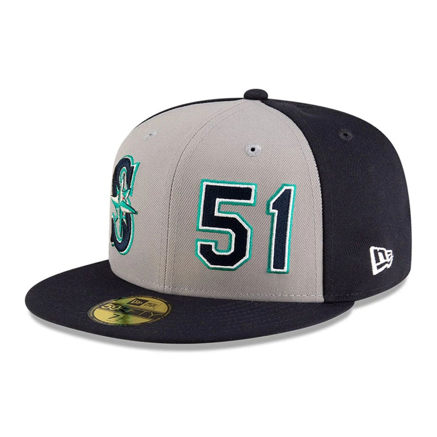This is a Seattle Mariners MLB 2025 Ichiro Hall Of Fame Navy 59FIFTY Fitted Cap 4