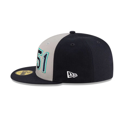 This is a Seattle Mariners MLB 2025 Ichiro Hall Of Fame Navy 59FIFTY Fitted Cap 6