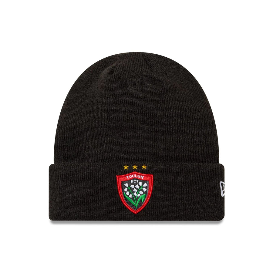 This is a RC Toulonnais Core Black Cuff knit Beanie Hat 1
