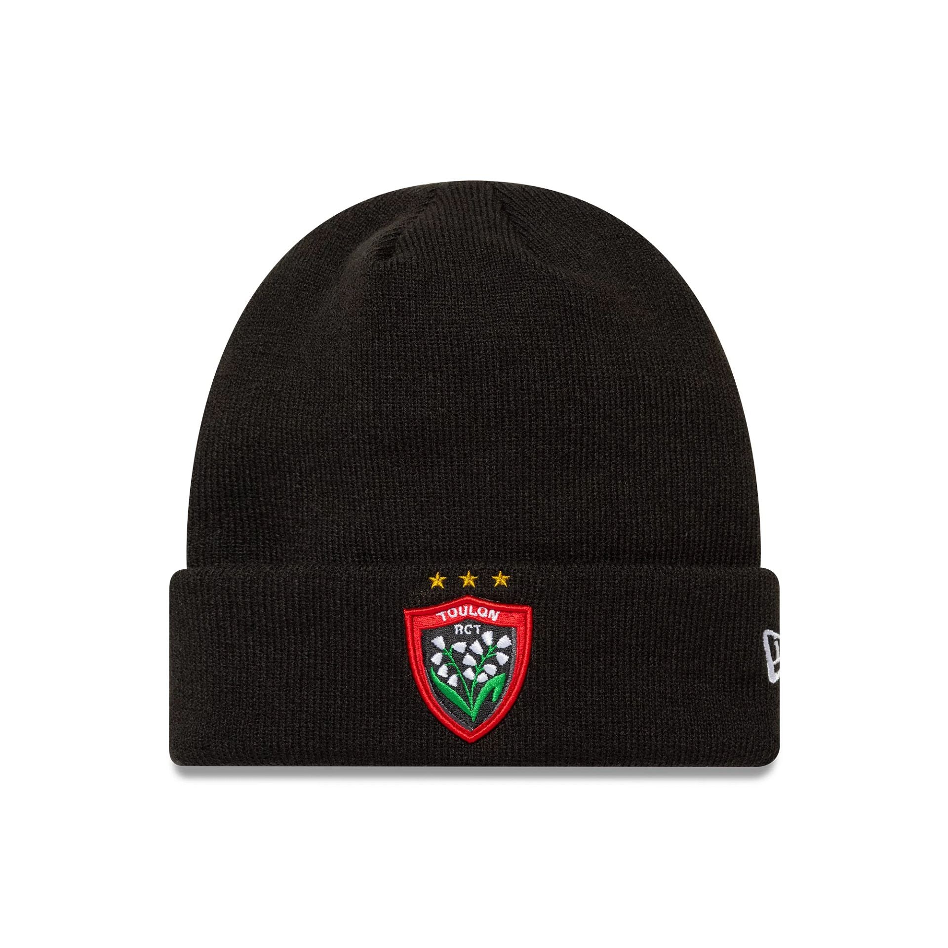 This is a RC Toulonnais Core Black Cuff knit Beanie Hat 1